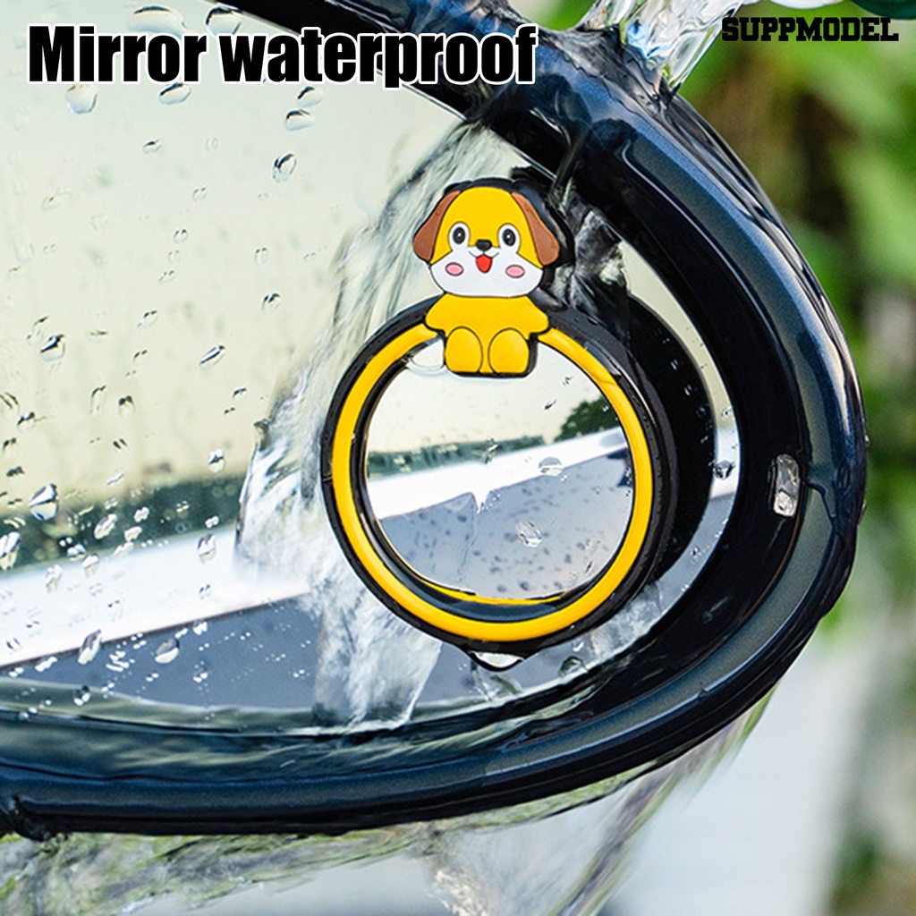 [Dekorasi] 2 Pcs Kaca Spion Tinggi Bening 360derajat Adjustable Kaca Mobil Kecil Bulat Babi Spion Tambahan Aksesoris Mobil