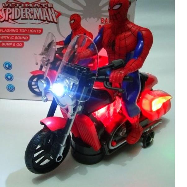 [RA9]Mainan Motor jungkir balik spiderman_Motor bump go spiderman-limited STOCK!