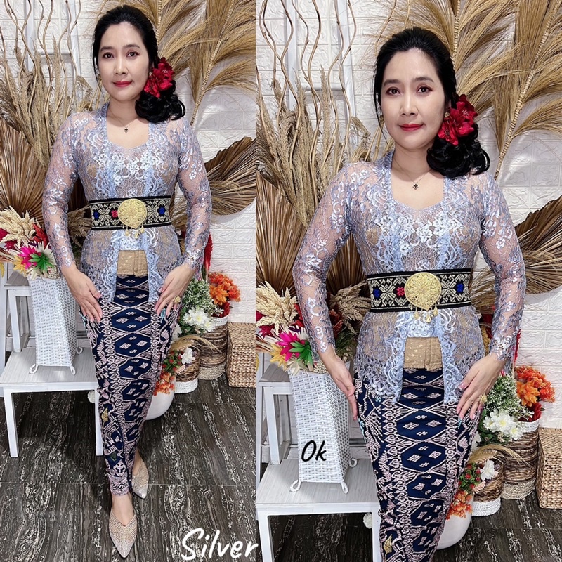 kebaya brokad metalic premium