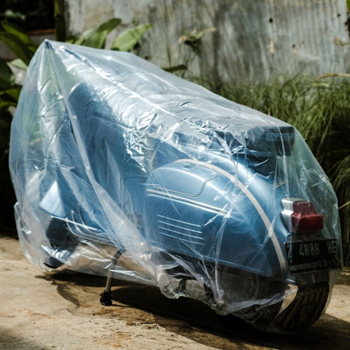 COVER MOTOR TRANSPARAN BENING - SARUNG MOTOR NMAX VARIO VESPA ASTREA