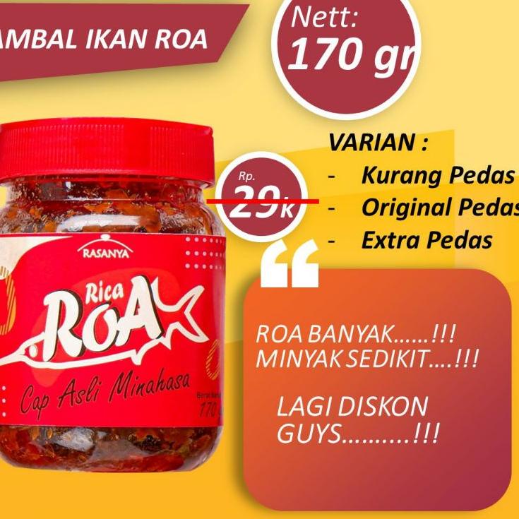 

[PRODUK W7LV8] SAMBAL ROA ASAP ASLI MINAHASA/SAMBEL ROMAJU KHR