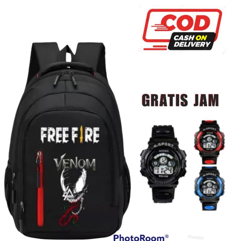 Tas Ransel anak SD PL01 Ransel anak Sekolah laki-laki Bonus Jam Tangan