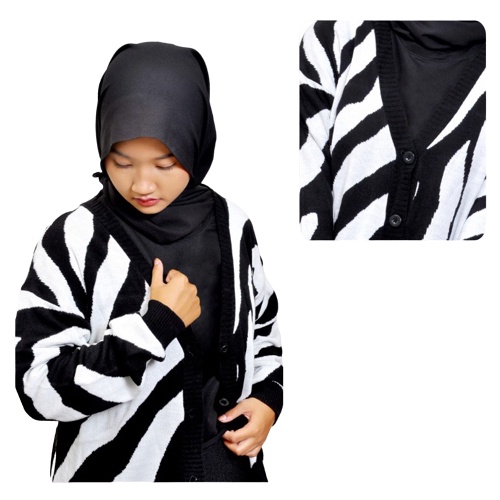 ZAHRA Cardigan Bahan Rajut PREMIUM Wanita ZEBRA | Kardigan Rajut PREMIUM Wanita