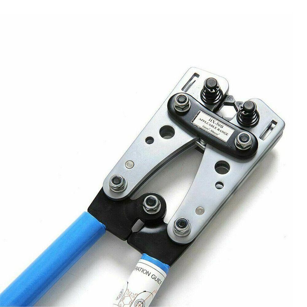 Populer Tang Crimping Kabel Insert Spring Manual Wire Crimper Tool Connector Wire Terminal 6-50mm 2tang Crimping