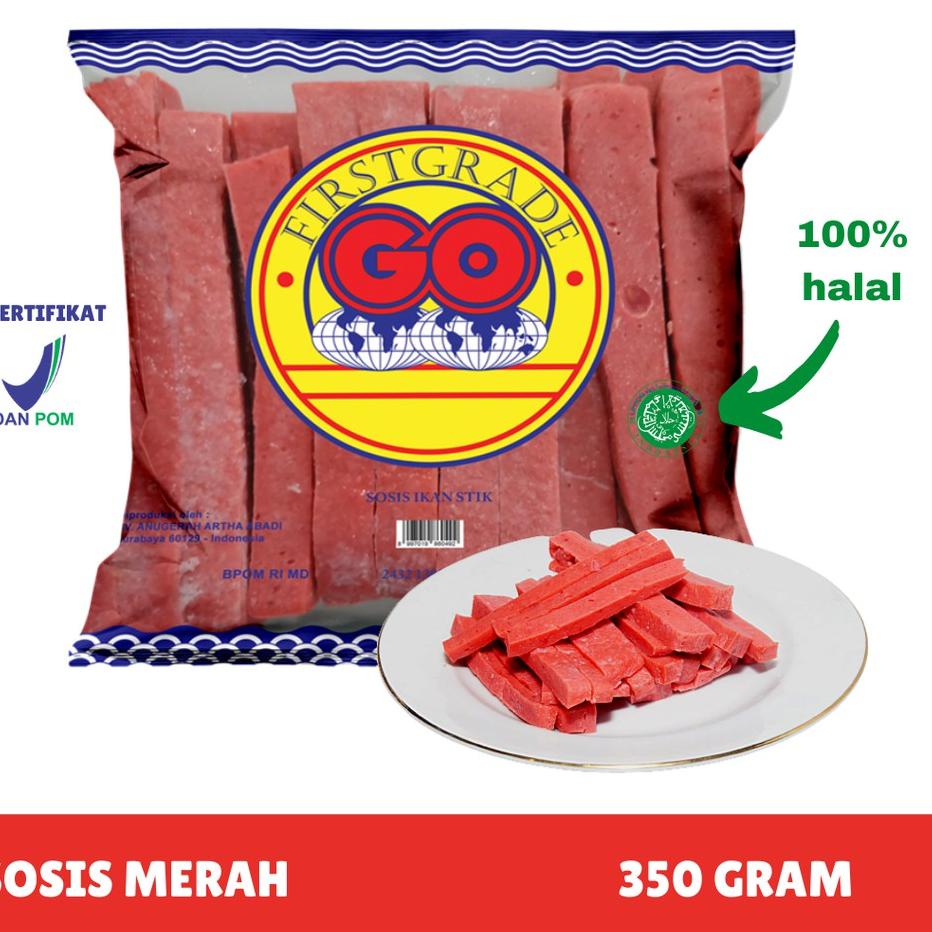 

ぜ [FROZEN FOOD GO] SOSIS IKAN STIK ISI 32 (350GR) MAKANAN INSTAN NUGGET/BAKSO BPOM HALAL ✩