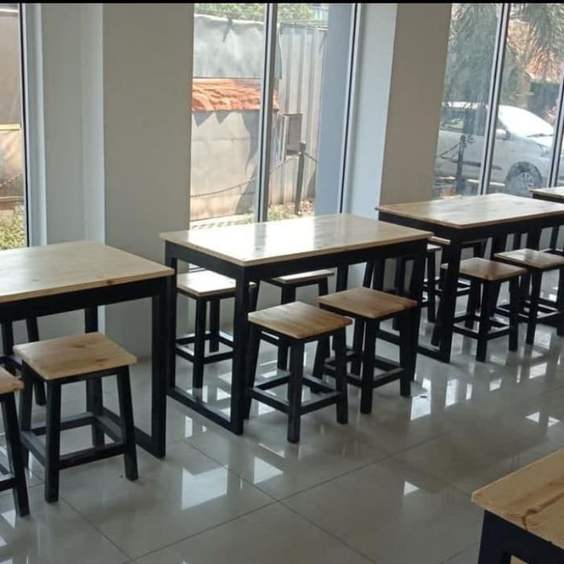 meja makan set resto/warkop