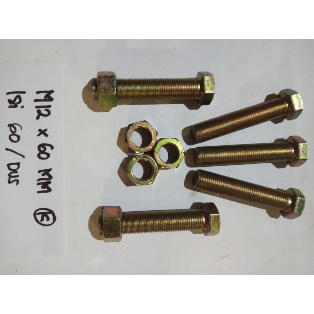 Baut 4.6 kuning m12 x 60mm