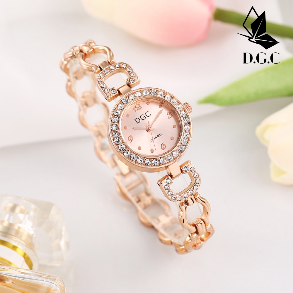 ✨DGC✨ Jam tangan rantai analog wanita baru dengan rantai fashion wanita dengan berlian W250