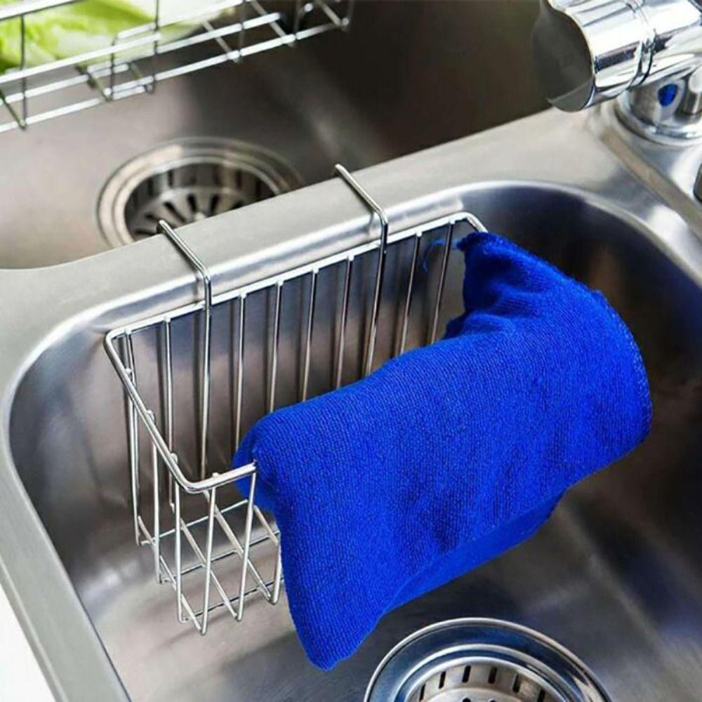 Solighter Drain Storage Basket Organizer Wastafel Dapur Praktis Portabel Tahan Lama