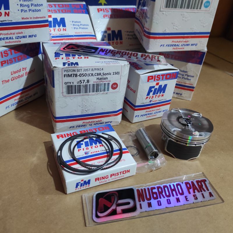 Piston Kit Fim Sonic New Cb150r New CBR150R Supra Gtr Fim Pin 14