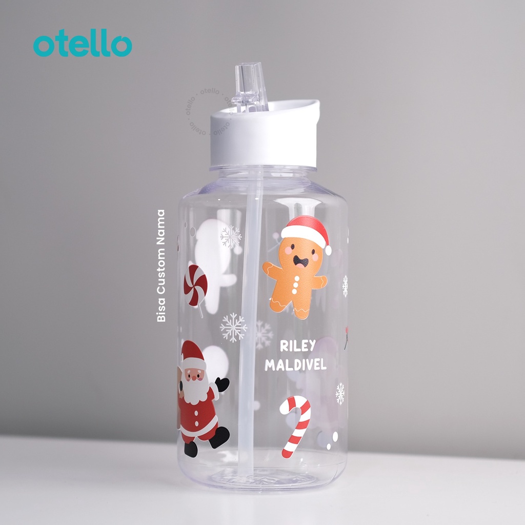 Custom Botol Minum Natal 1 Liter Souvenir Hampers Christmas Kado Xmas Gift