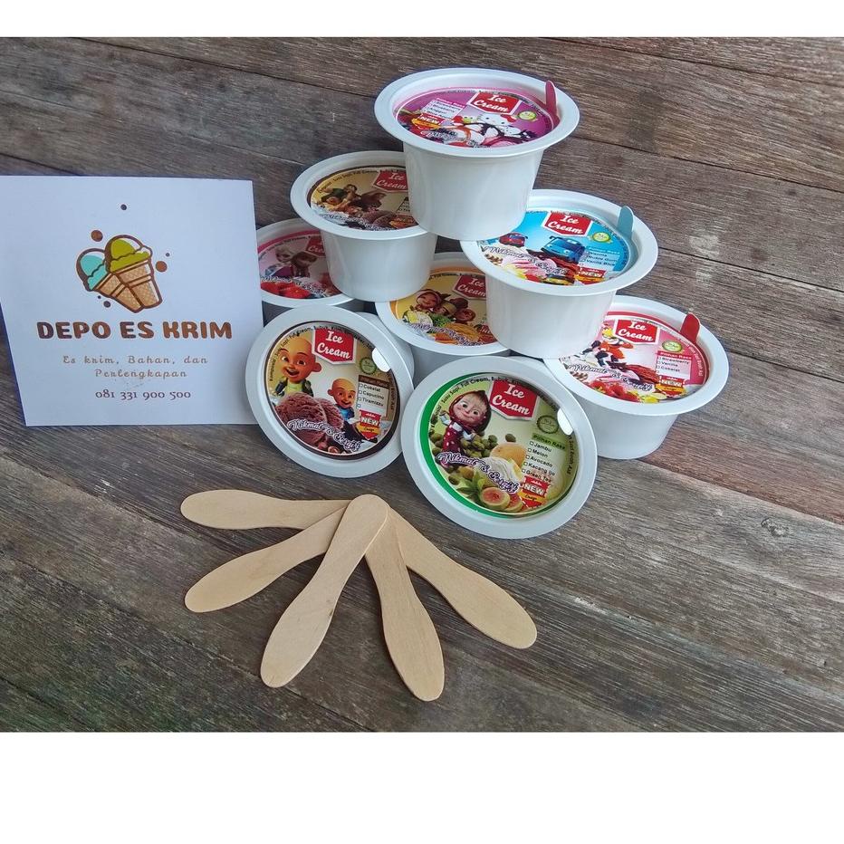 

ㅍ Paket Cup Es Krim 60 ml Plastik Putih (Ice Cream Cup) く