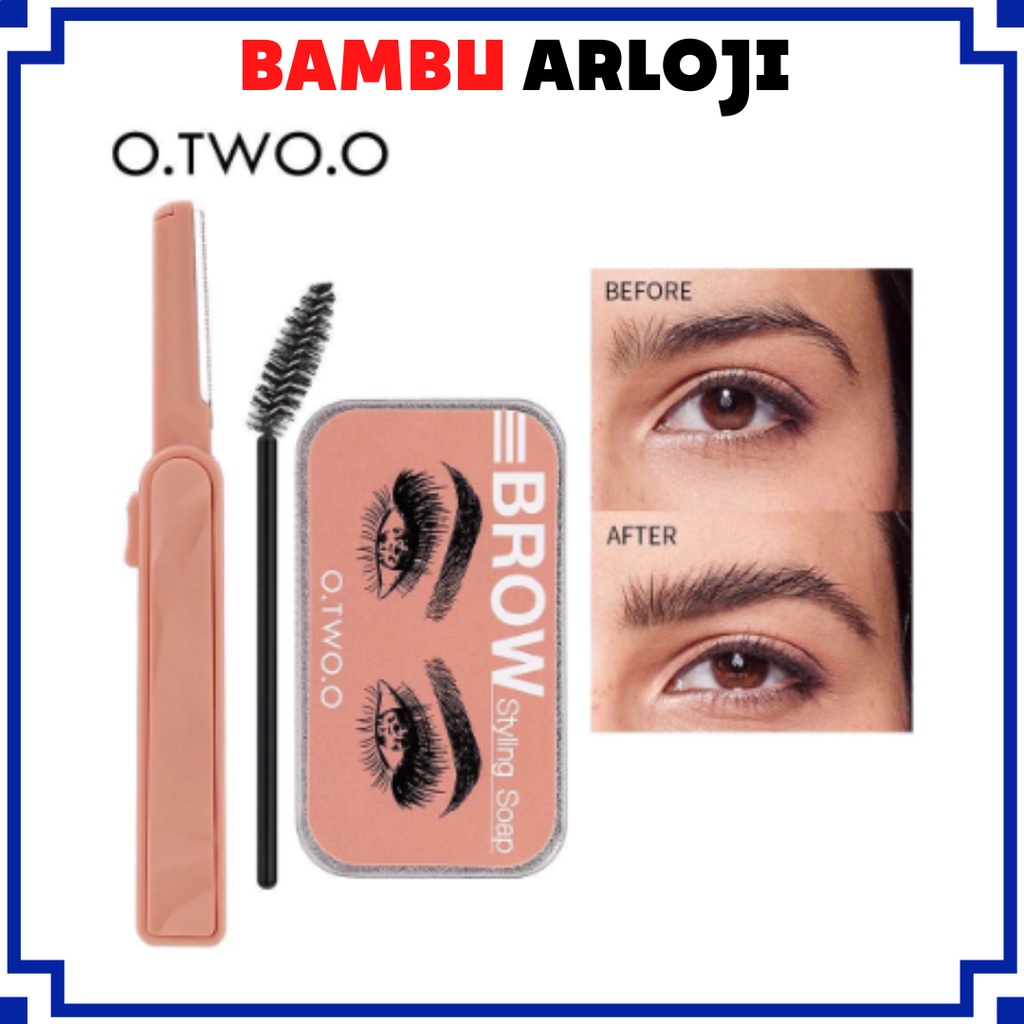 BAJ O.TWO.O 9137 Eyebrow Soap Brow Sculpt Lift Brow Styling Soap Waterproof Long Lasting Eyebrow Gel Pom Gel Penataan Alis Tahan Air, Kosmetik Bubuk Alis Gel Tahan Lama AK091