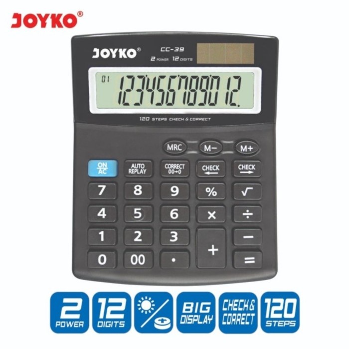

HEMAT KALKULATOR CHECK & CORRECT JOYKO CC-39 - Calculator Desktop CC39