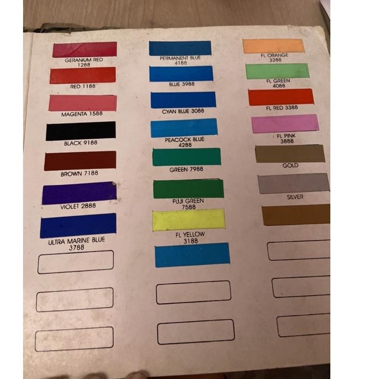 • CAT SABLON SUMBER JAYA PVC 200gr Kertas Tinta Pewarna High Gloss Vinyl Vinil Ink Tinta Pewarna Pol