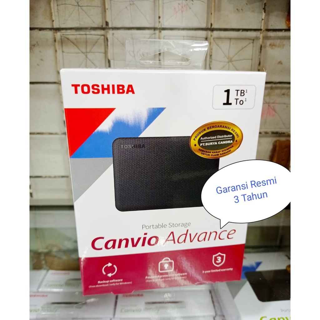 Hardisk Eksternal Toshiba Canvio ADVANCE 1TB HDD Hard Disk External