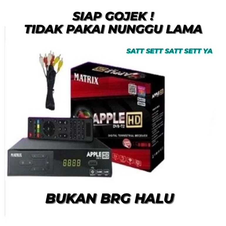 Set Top Box TV Digital Matrix Burger Hijau DVBT2 Matrix Apple