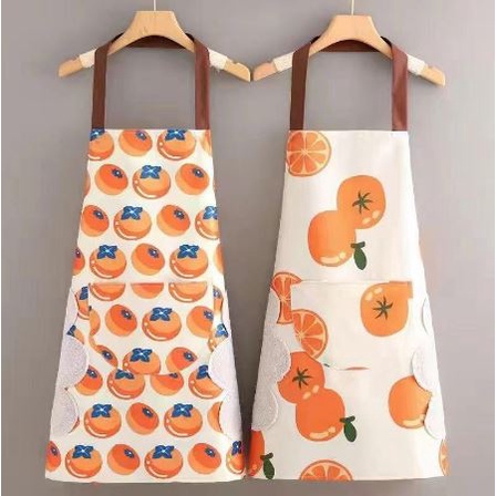 Apron Celemek Masak Motif Jeruk Anti Minyak A053