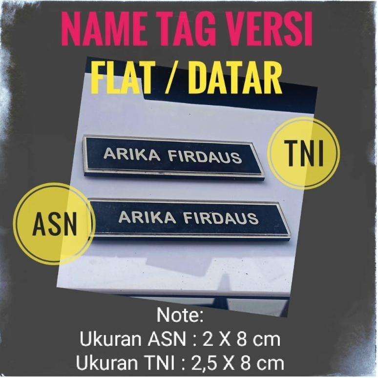 

ㅐ Name Tag - Papan Nama Dada - Totally Double Acrylic - Pengait Peniti dan Magnet ク