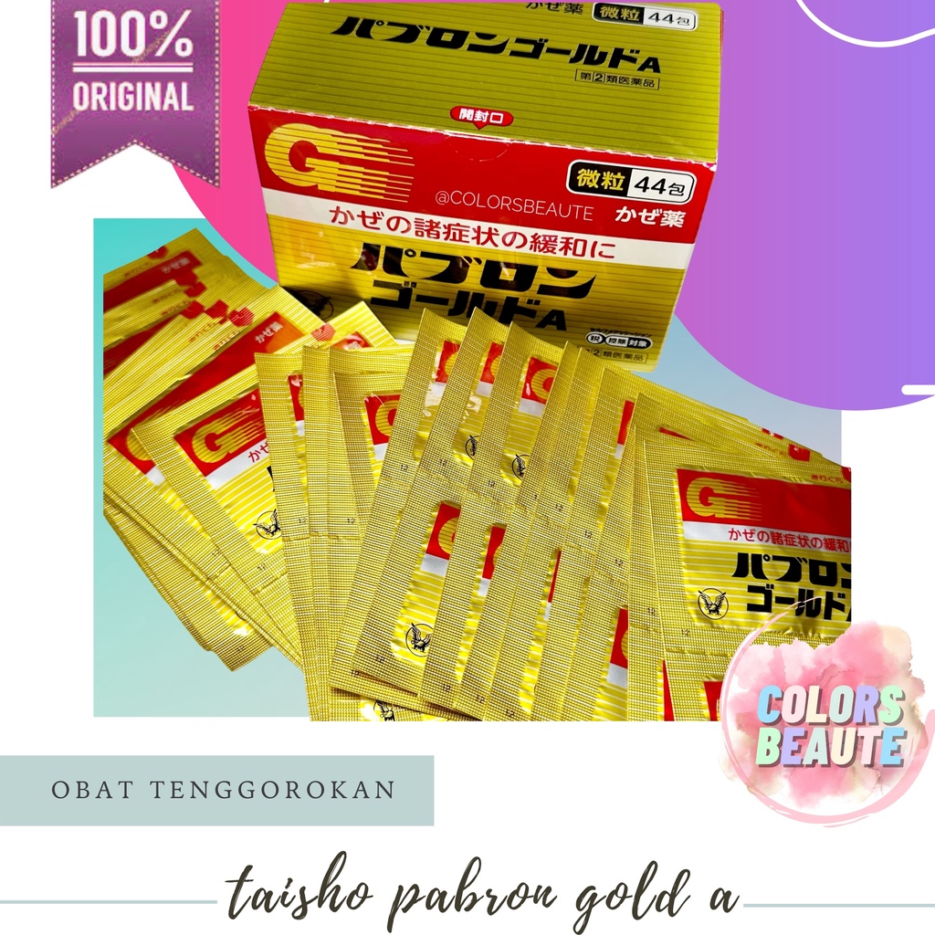 PABRON GOLD Sachet Obat Batuk Flu /  SAKIT TENGGOROKAN JEPANG PER 1 PC