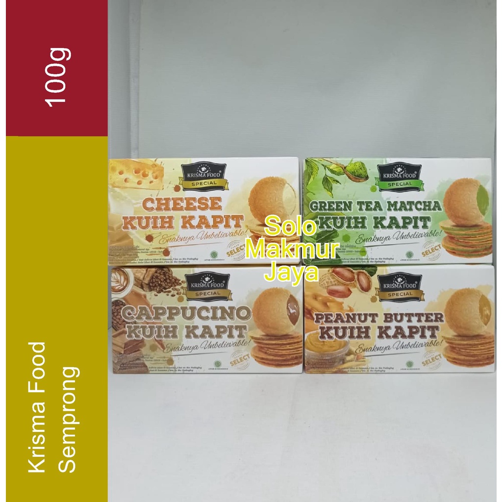 Kue Semprong Singapura Kuih Kapit Krisma Food 100gr 100 gr Cheese Cappucino Green Tea Matcha Peanut 