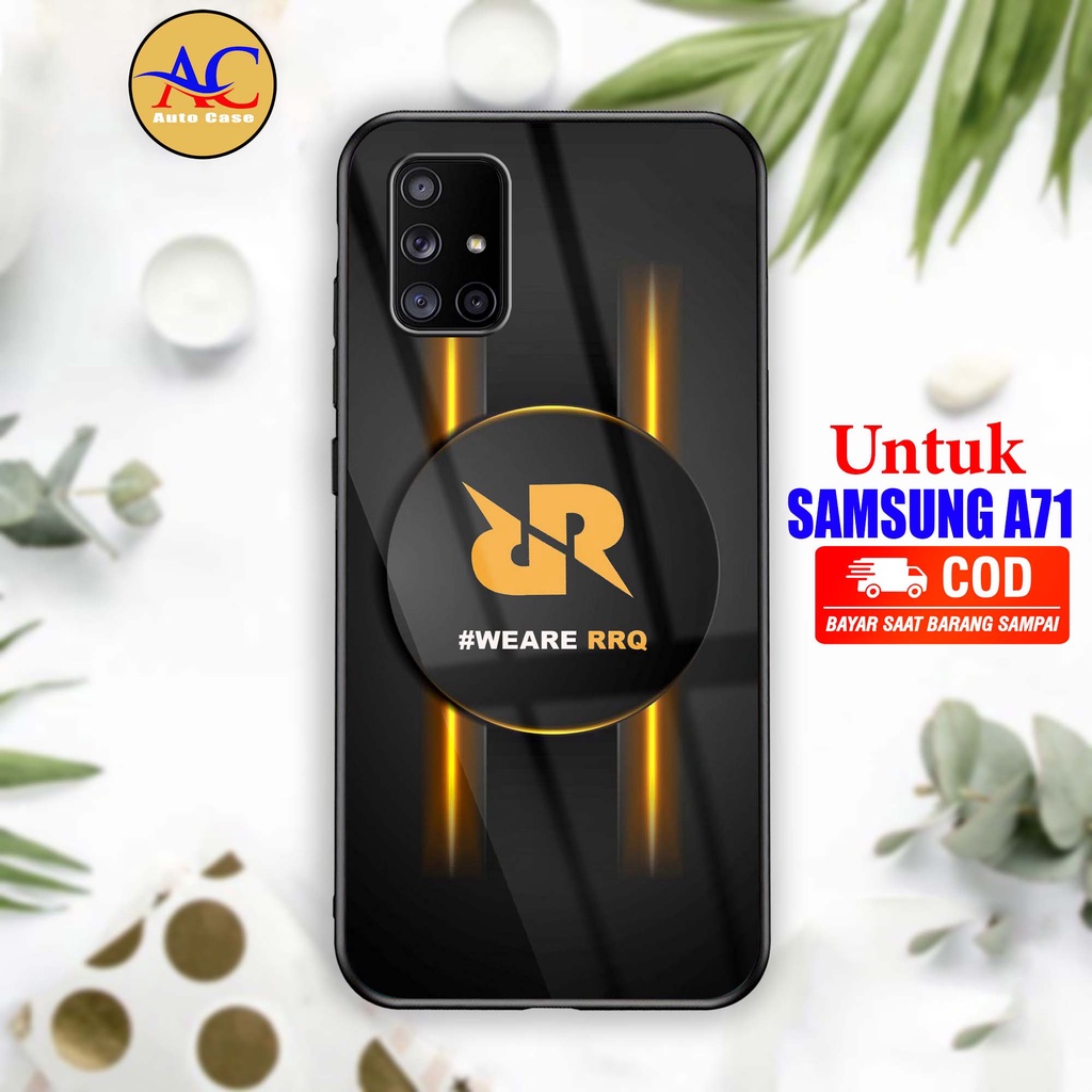 Softcase Glass kaca untuk SAMSUNG A71 RRQ Casing Handphone Case Hp Procamera