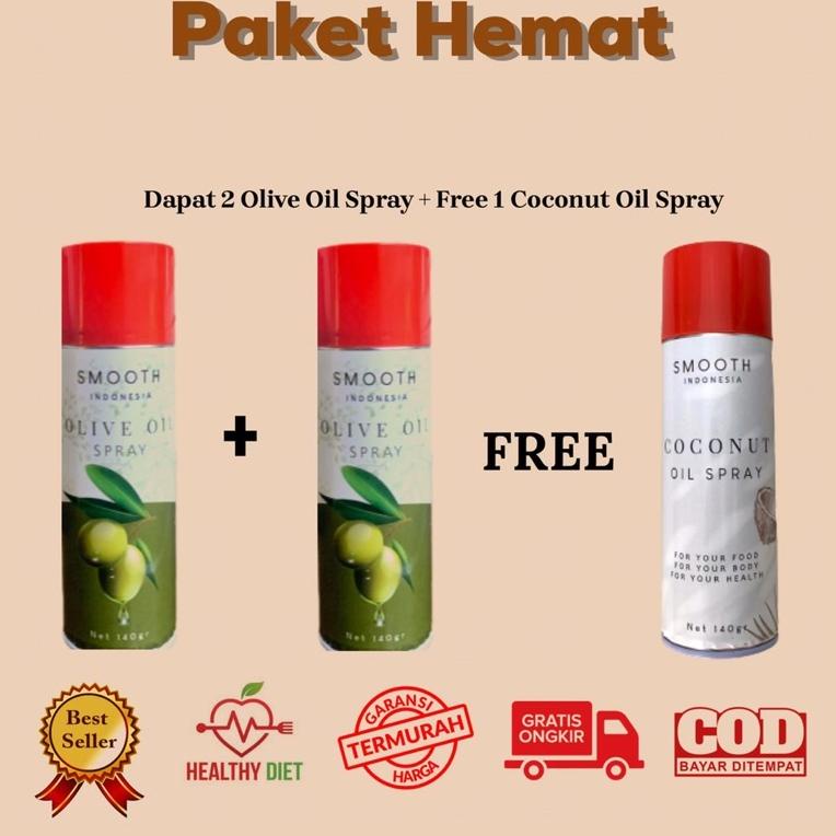 

[U-N8N-❤] Smooth Cooking Spray Minyak Kelapa Sehat Coconut Oil 140gr (Oil Sprayer)_siap dikirim