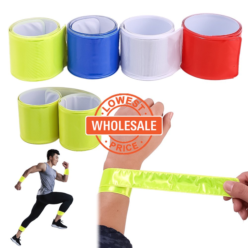 [Harga Grosir] Malam Berkendara Peringatan Gelang Celana Reflektif Tali Kaki Bersepeda Tape Reflektif Strip Lari Luar Ruangan Memancing Keselamatan Film Reflektif Neon Sepeda Bind