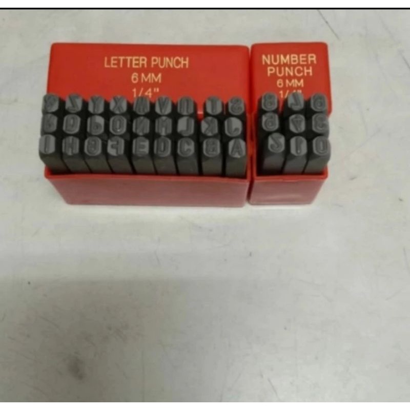 mata ketok angka dan huruf ukuran 6mm - ketok rangka mesin angka  huruf
