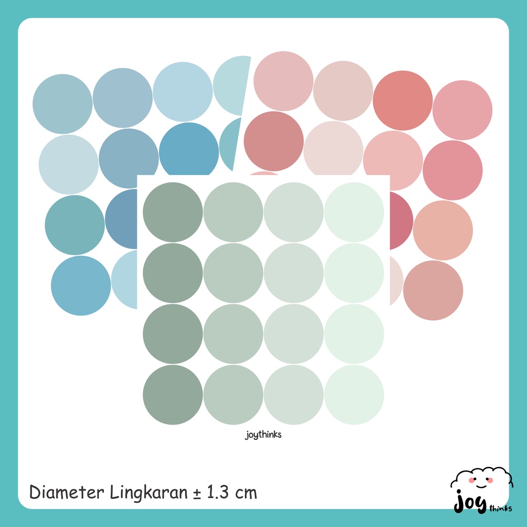 [5] BASIC STICKER DOT DECO - STIKER BULAT POLOS (ISI 16)