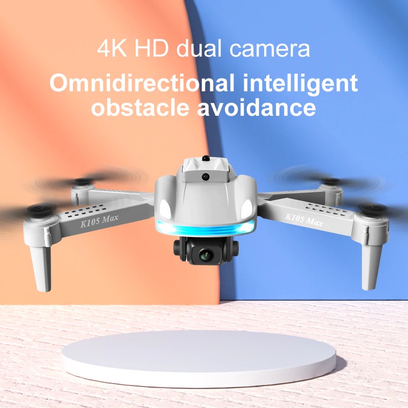 OMNIDIRECTIONAL Quadcopter Drone RC WiFi Dual Camera 4K - K105 Max