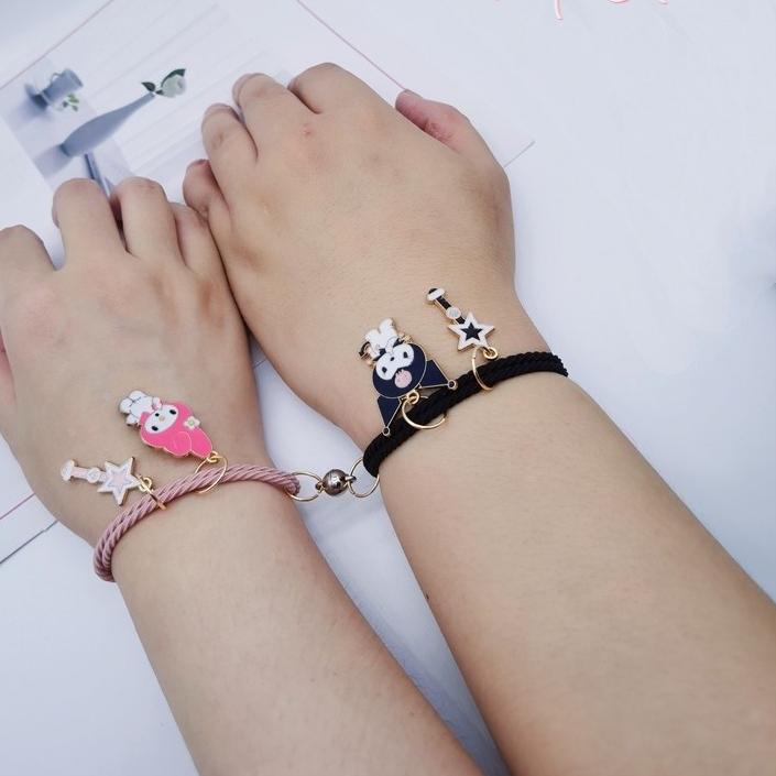 5.5 COD [MS108] GL 19 - Gelang Couple Magnet Bestie Cinta 2 Orang Karakter Pasangan Sahabat Bestfrie