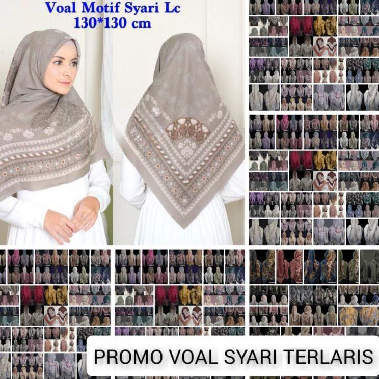 KRG.21De22p ▫ Farsya Adeeva 151- 175 - HIJAB VOAL MOTIF PREMIUM JUMBO SYARI 130x130 LC LASERCUT Part