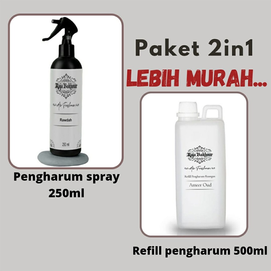 Paket Pengharum Ruangan Arabian  250ml + Refill 500ml Lebih hemat