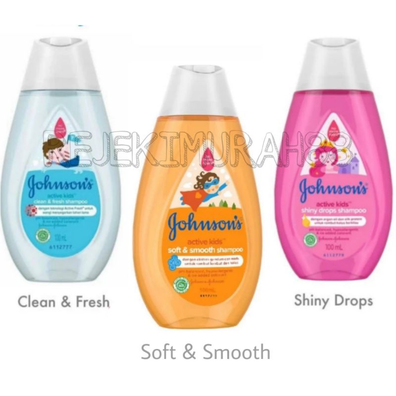 JOHNSON’S Shampo Active Kids Shiny Drops Shampoo/Soft &amp; Smooth - Shampoo anak-anak 200ml