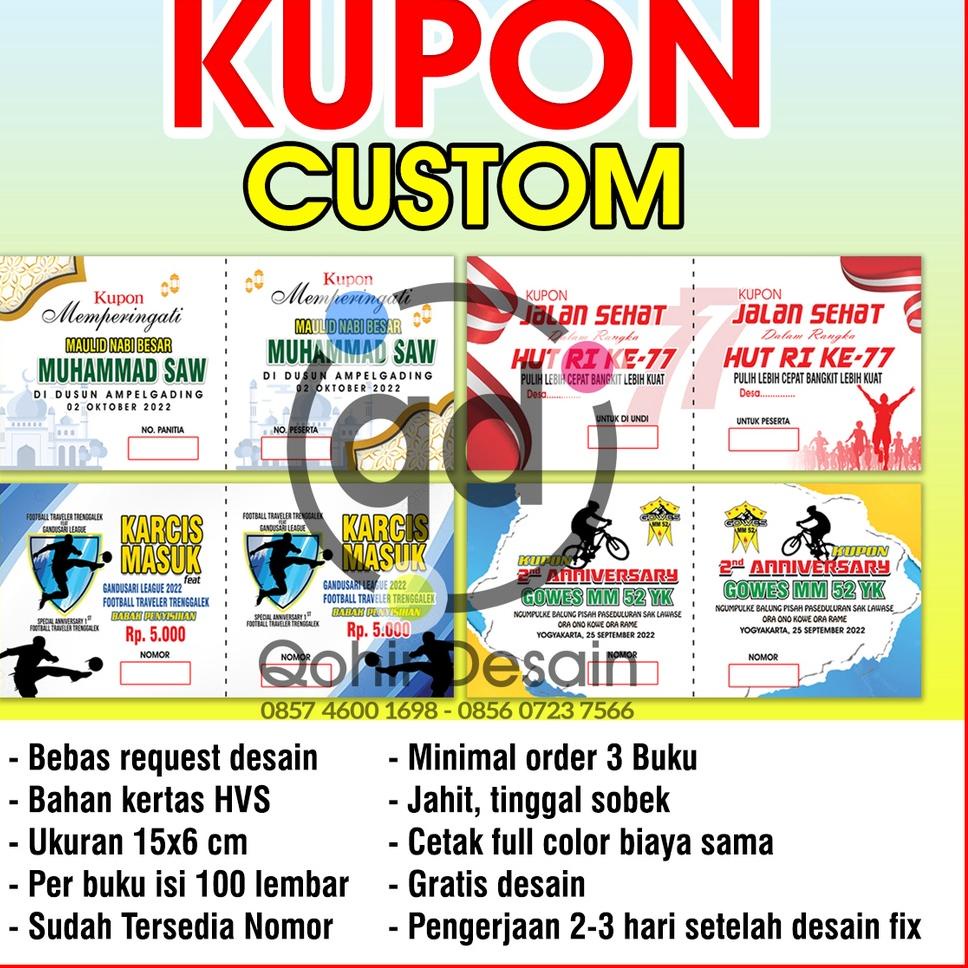 

[New][E22I]✉ KUPON / KUPON UNDIAN / KARCIS / KARCIS PARKIR / KUPON JALAN SEHAT / KUPON GOWES / TIKET MASUK Dll terviral