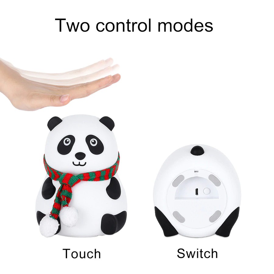 Free On Lampu Tidur LED Silicone Lamp Decoration Model Panda - White - 7RLL50WH