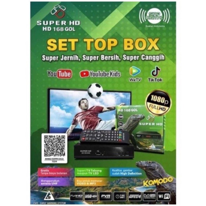 SET TOP BOX TV DIGITAL SUPER HD 168 DVB T2 PENERIMAAN TV DIGITAL TERBAIK