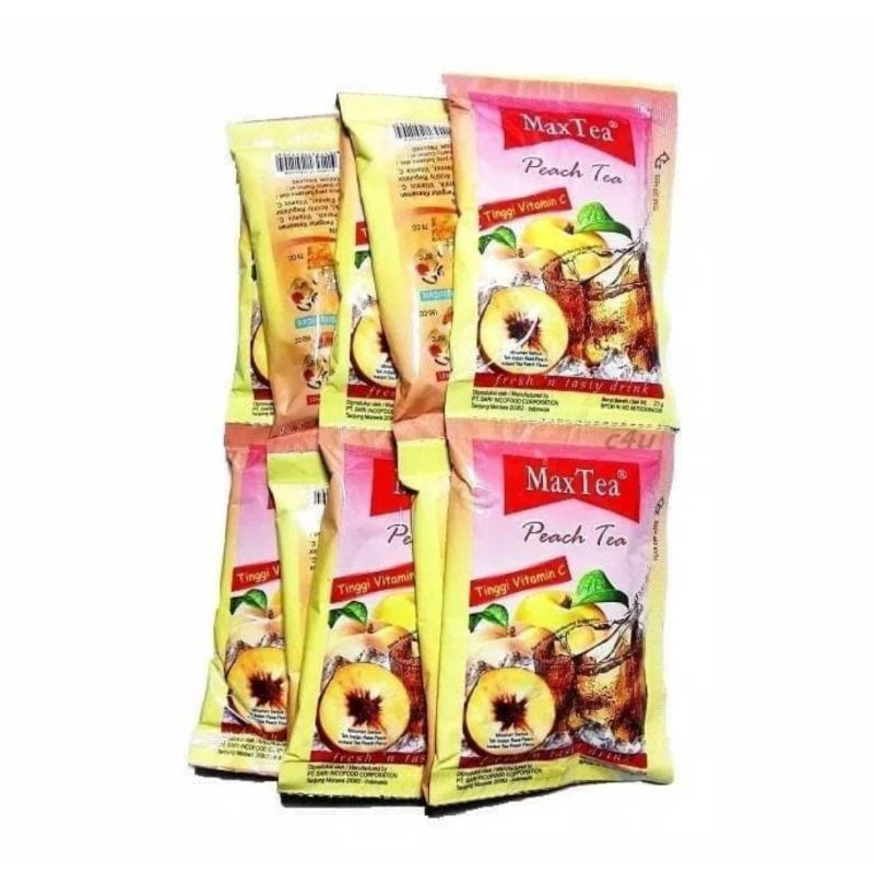 MAXTEA APPLE TEA / PEACH TEA Renceng  10 Sachet