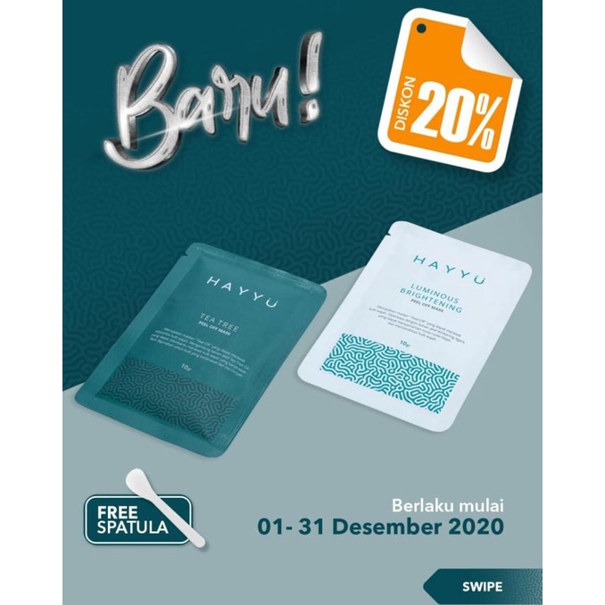 MASKER WAJAH TEA TREE PEEL OFF MASK HAYYU SKINCARE SYARI HALAL BPOM t-archive-hayyuofficial Murah