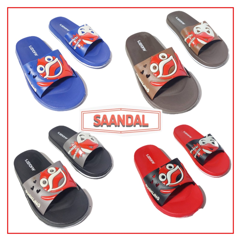 Sandal Selop Slide Anak Mackers Duckling Laki-Laki Perempuan Bahan Premium (BISA SATUAN COD)