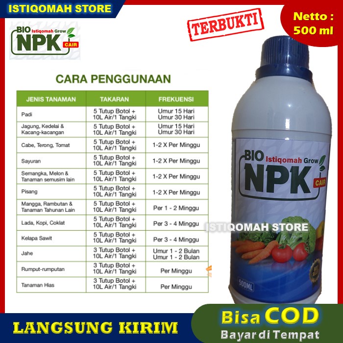 ISTIQOMAH GROW 500ML Obat Pelebat Anakan Padi Bobot Berat dan Besar Tahan Musim Hujan, Pupuk Organik Cair Melebatkan Anakan Padi Membesarkan Padi dan Padi Lebih Berat, Pupuk Penambah Bobot Padi Terbaik Melebatkan Padi Paling Bagus Manjur