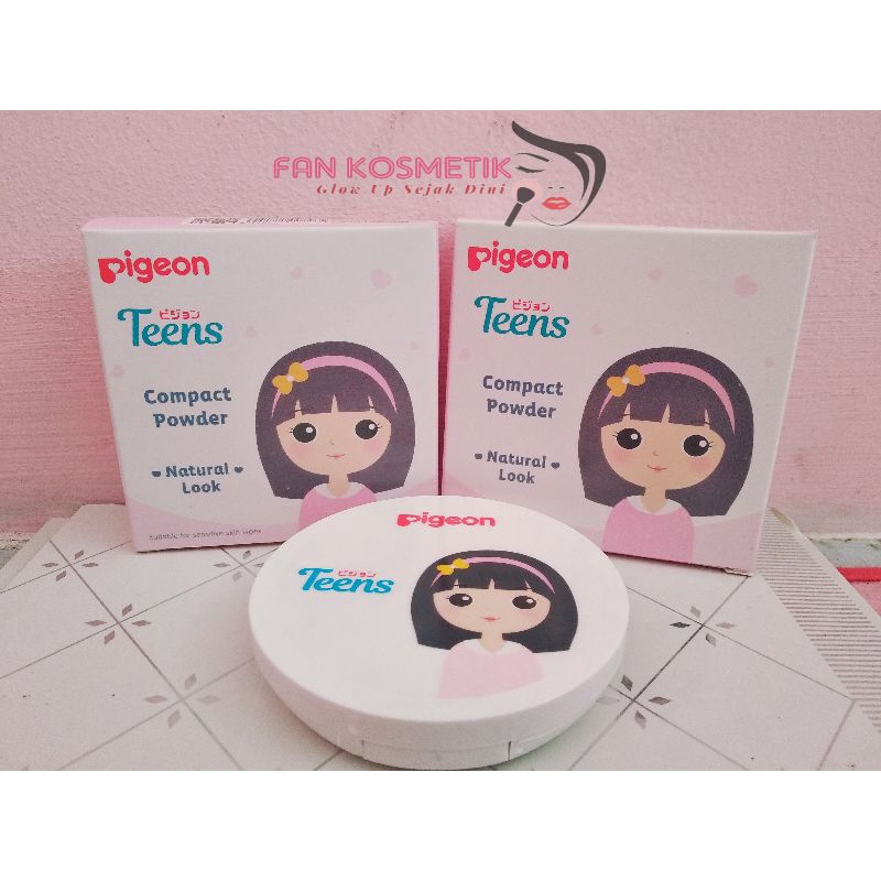 [PINK]PIGEON Teens Compact Powder  14gr/Bedak Padat Pigeon Pink "Natural Look"