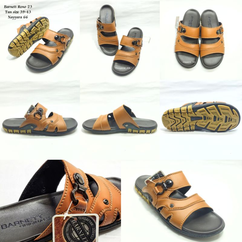 Sandal pria kulit Barnett Reno max 01 Reno 23 Sandal Casual pria