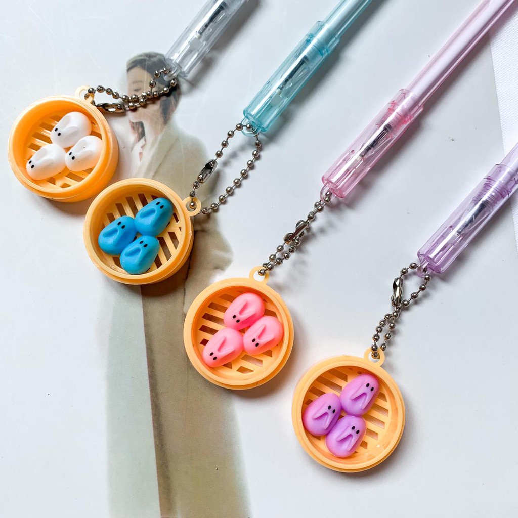 

Pulpen LUCU Dimsum Kelinci Bisa Di Hapus Pena Gantungan Bakpau Dumpling Bolpen Food Pen Gel Karakter Makanan Lucu