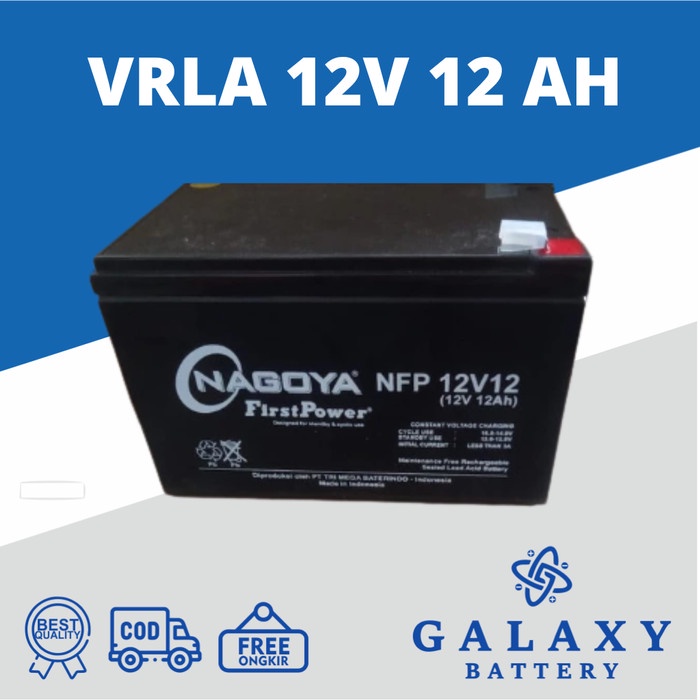 Aki Panel Solar / Solar Cell / Panel Surya 12v 12ah Nagoya VRLA