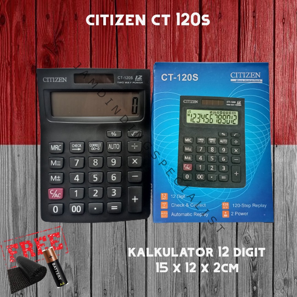 

Kalkulator Mesin Hitung Kantor Dagang Sekolah Sedang 12 Digit 15cm X 12cm CT 120S