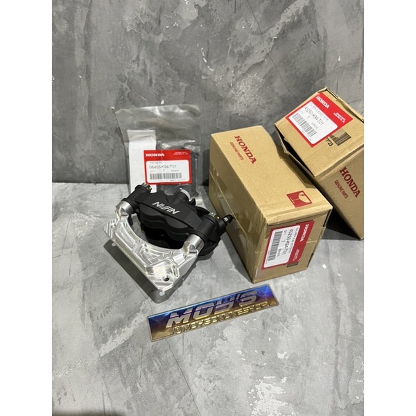 KALIPER NISSIN AFRICA TWIN ORIGINAL HONDA THAILAND 4 PISTON INCLUDE KAMPAS REM UNIVERSAL