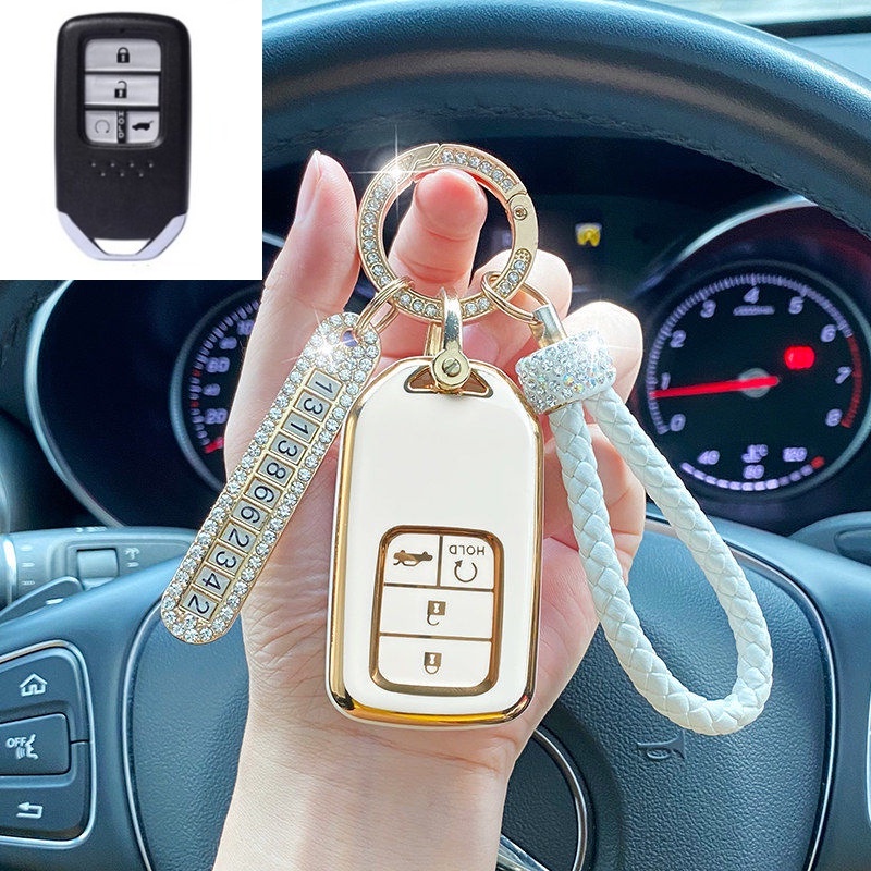 2/3/4buttons TPU Car Key Cover Case Remote Shell  For Honda Civic CRV BRV City Accord Key Case Keyless Smart Entry key