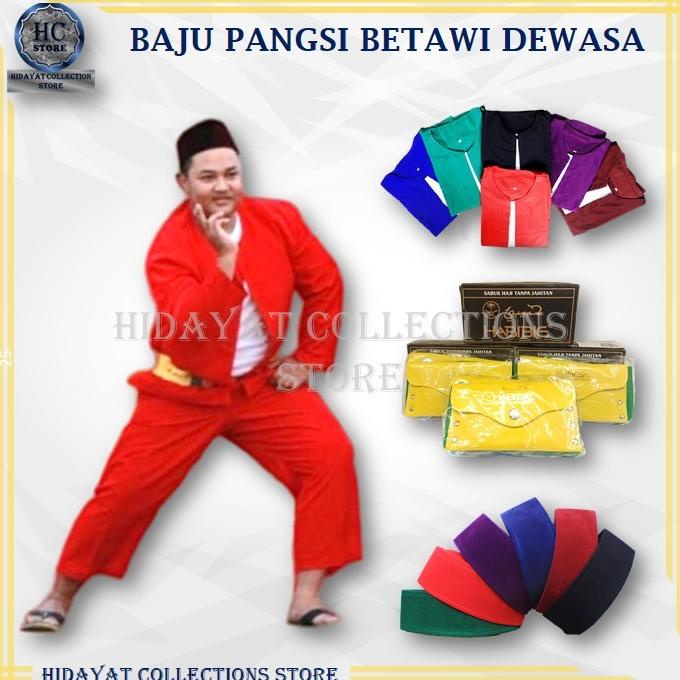 Baju Pangsi Betawi Dewasa Setelan Pangsi Dewasa Baju Pangsi Hitam
